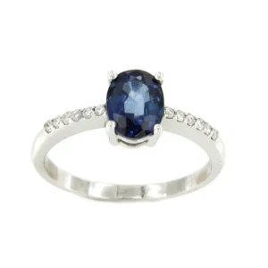 Roman Joyero Anillos<TOLIMA, anillo zafiro, rubi y esmeralda en oro blanco y brillantes.