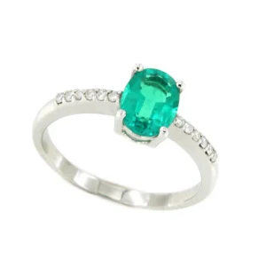 Roman Joyero Anillos<TOLIMA, anillo zafiro, rubi y esmeralda en oro blanco y brillantes.