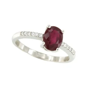 Roman Joyero Anillos<TOLIMA, anillo zafiro, rubi y esmeralda en oro blanco y brillantes.