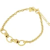 Roman Joyero Pulseras<TRIESTE pulsera plata 1ª ley bañada oro eslabones aretes
