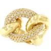 Roman Joyero Anillos<TURANDOT anillo circonitas barbado en plata 1ª ley bañada oro