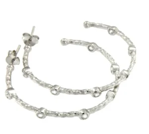 Roman Joyero Pendientes<URALES, pendientes de plata rodiada con circonitas.