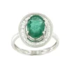 Roman Joyero Anillos<VALS anillo oro 18k de esmeralda rodeadas de taipes de brillantes
