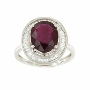 Roman Joyero Anillos<VALS anillo oro 18k de esmeralda rodeadas de taipes de brillantes