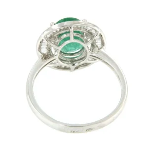 Roman Joyero Anillos<VALS anillo oro 18k de esmeralda rodeadas de taipes de brillantes