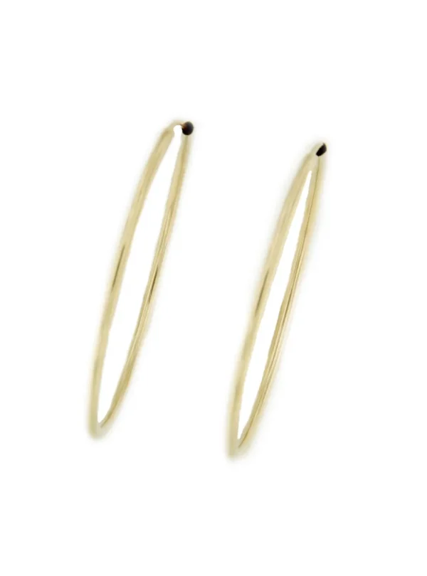 Roman Joyero Pendientes<VELVET argollas muy finas en oro amarillo de 18 kilates