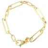 Roman Joyero Pulseras<VICENZA pulsera plata 1ª ley bañada oro eslabones lisos alargados