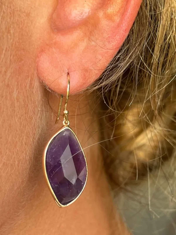 Roman Joyero Pendientes<VOLGA, pendientes de plata con amatista.