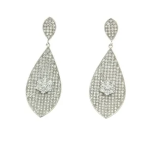 Roman Joyero Pendientes<YURI, pendientes largos para fiesta de plata y circonitas