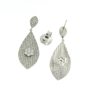 Roman Joyero Pendientes<YURI, pendientes largos para fiesta de plata y circonitas